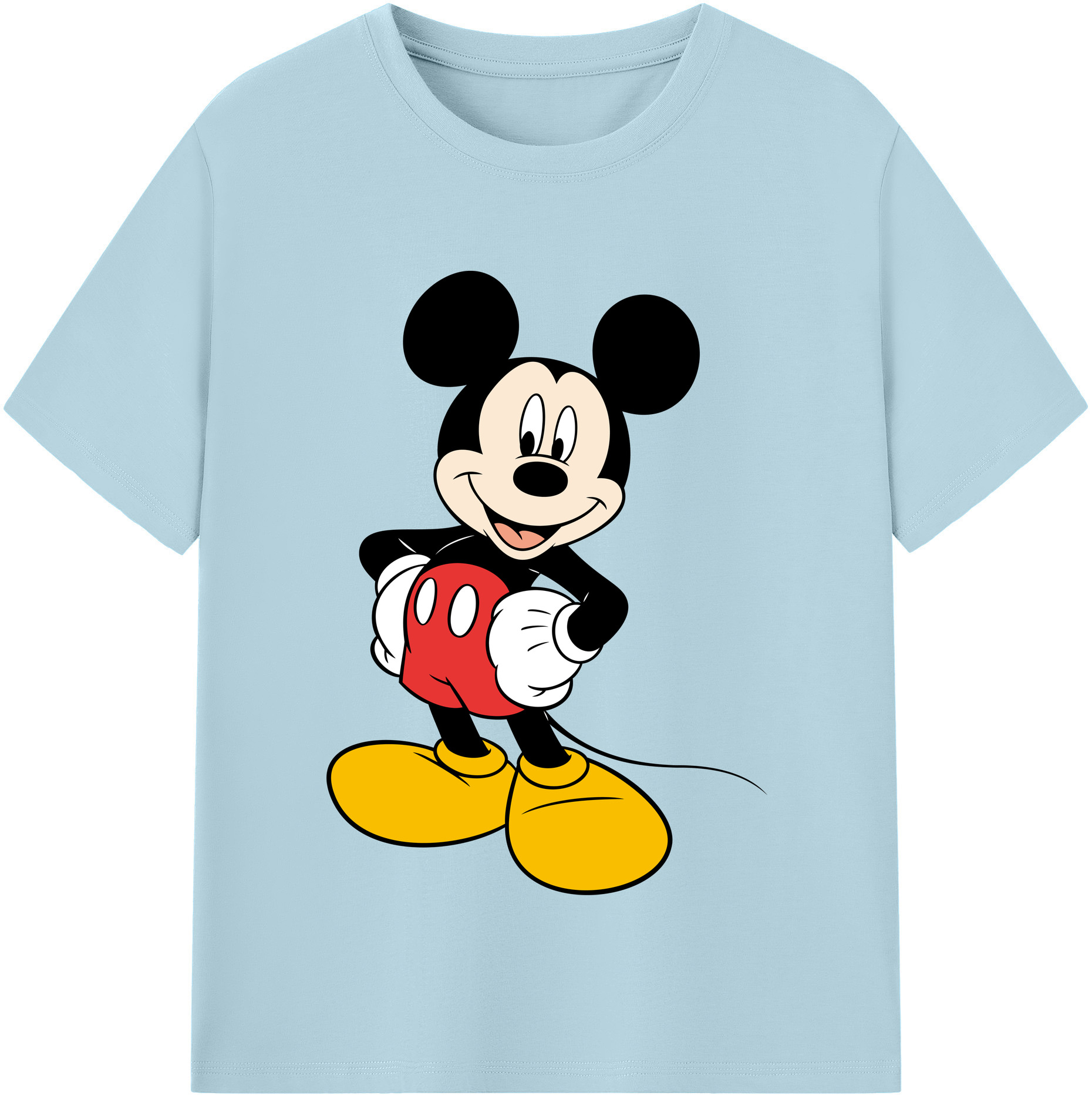 （画像用） ミッキーマウス Mickey Mouse 綿100％半袖Tシャツ（フロントプリント）